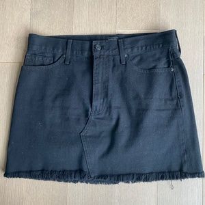 BLACK DENIM MINI SKIRT